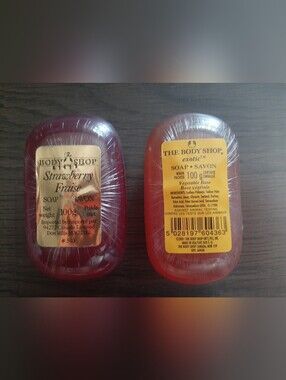 2 Bars of The Body Shop Strawberry & Exotic **